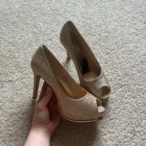 Sparkly Gold Heels by Nine West